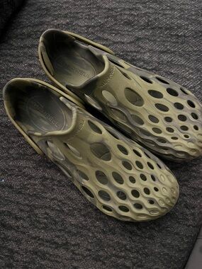 Merrell Hydro Moc green and black shoes size M9 W10.5